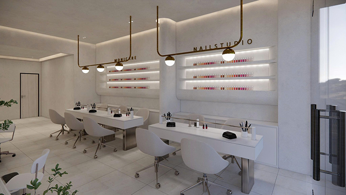 thiết kế nội thất tiệm nail quận 6