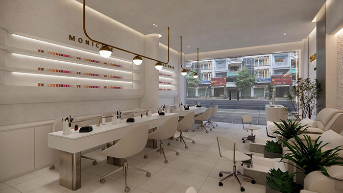 thiết kế nội thất tiệm nail quận 6