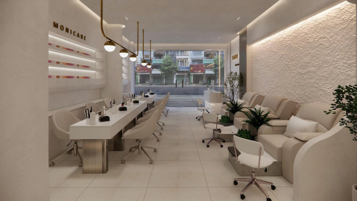 thiết kế nội thất tiệm nail quận 6