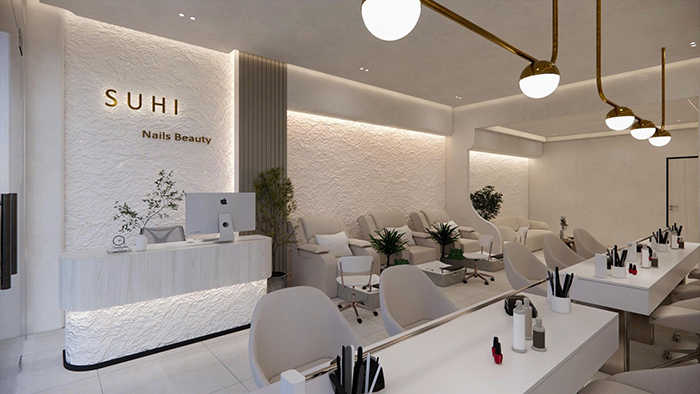 thiết kế nội thất tiệm nail quận 6