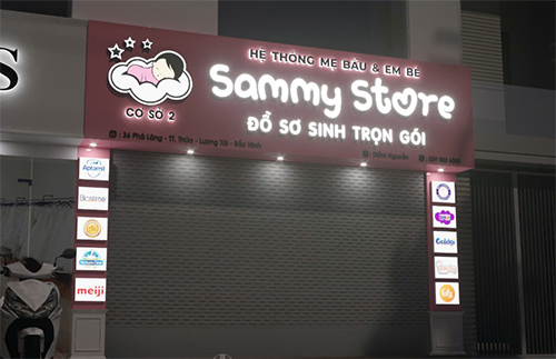 Bảng hiệu Shop Mẹ Bầu và em Bé