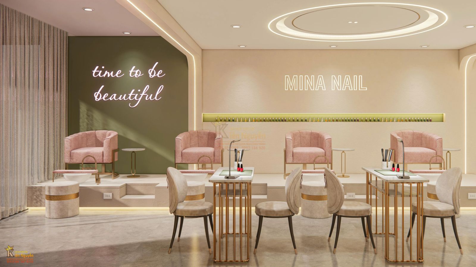 Thiết kế Tiệm Nail MINA NAIL Bến Thành