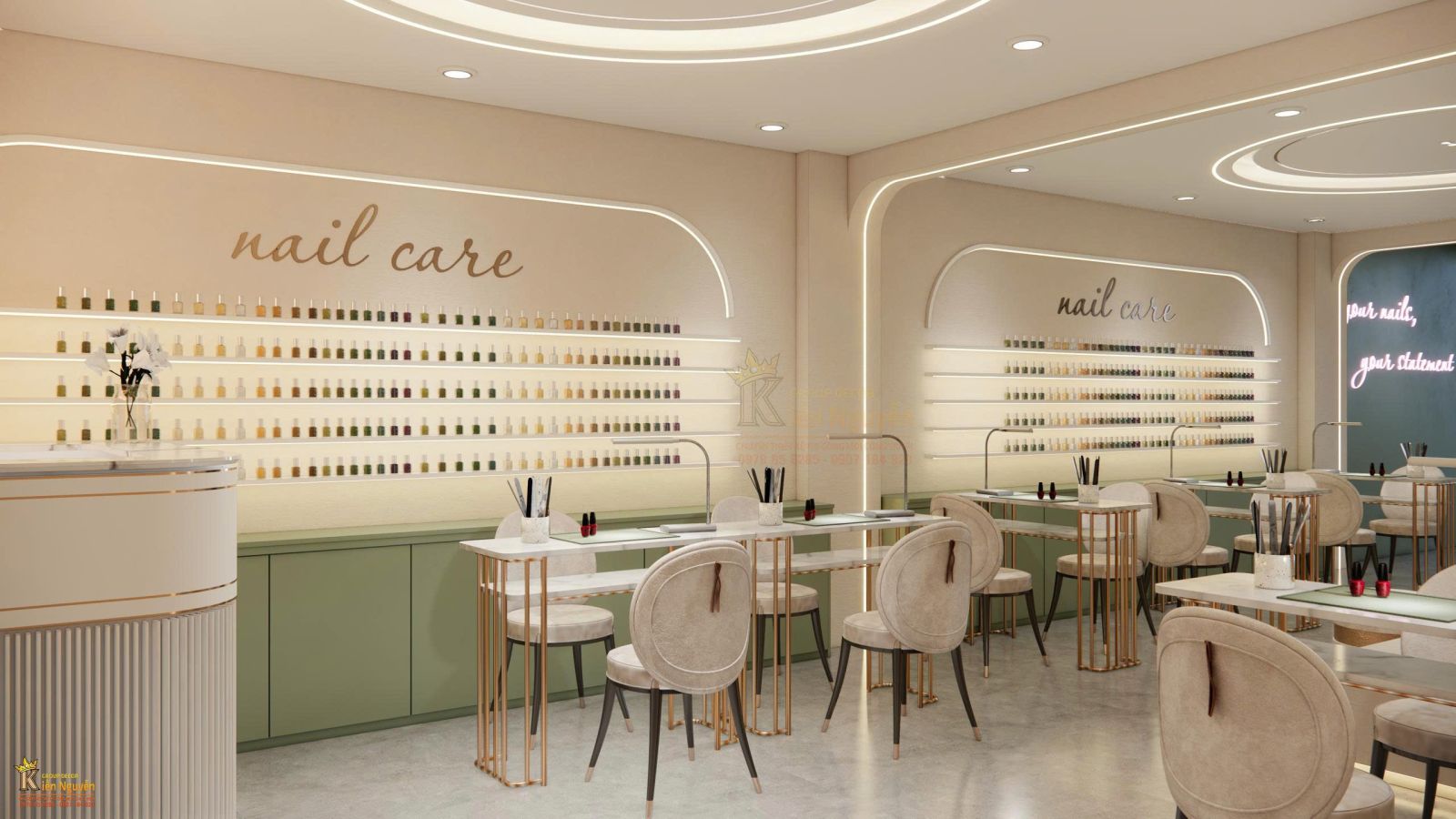 Thiết kế Tiệm Nail MINA NAIL Bến Thành