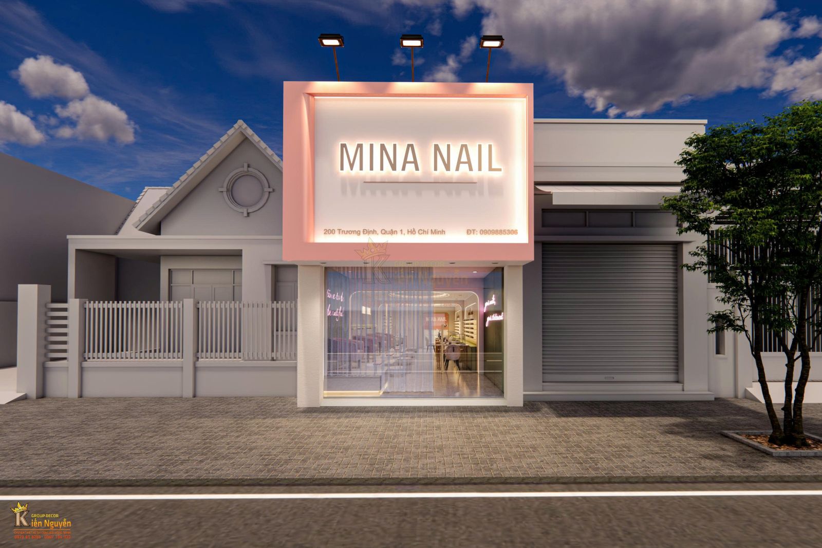 Thiết kế Tiệm Nail MINA NAIL Bến Thành