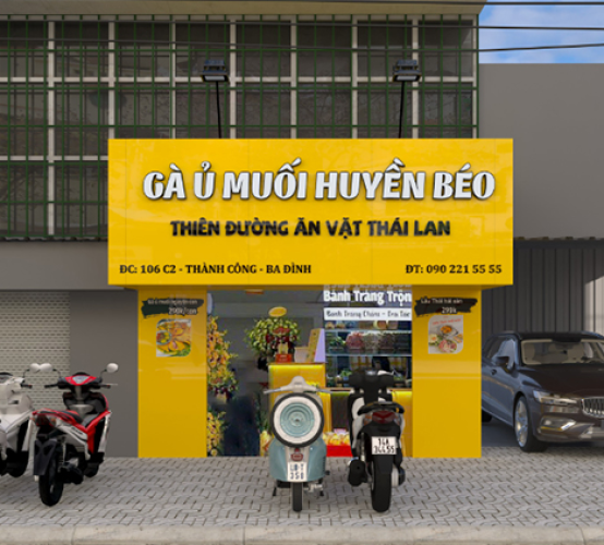 bảng hiệu quán ăn gà ủ muối
