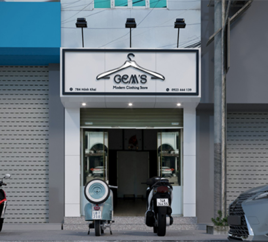 bảng hiệu thời trang nữ GEM