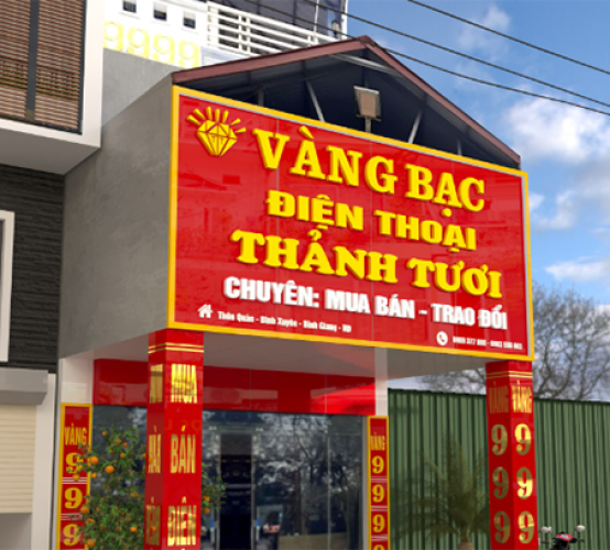 bảng hiệu tiệm vàng